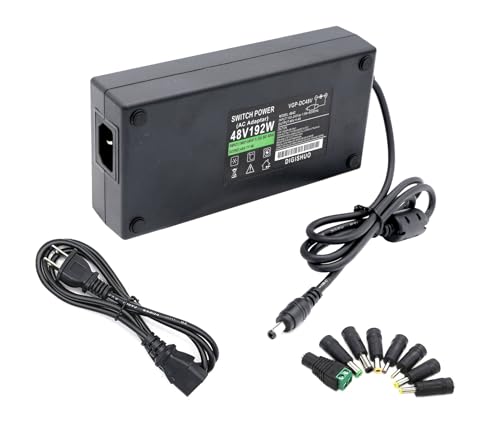 DIGISHUO 48 V 3 A Power Supply Adapter – Energy-Efficient LED Driver & CCTV Power Converter with Versatile AC 110 V/240 V Compatibility, Ultra-Reliable Performance for Home and Commercial Use, Compact Design with Safety Features for Secure Installations