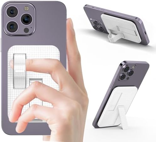 AUROX Mag Safe Phone Grip with Kickstand & Finger Loop – Premium Magnetic Holder for i Phone 12-16 Series in Sleek White – Unmatched Stability & Hands-Free Viewing for Ultimate User Convenience
