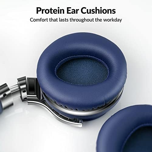 Silensys E7 Elite Wireless Over-Ear Headphones: Unmatched Active Noise Cancellation, Deep Bass Sound Experience, Luxurious Protein Ear Cushions, 30-Hour Battery Life – Your Perfect Bluetooth Companion for Travel, Work, and Daily Adventures in Elegant Black Design