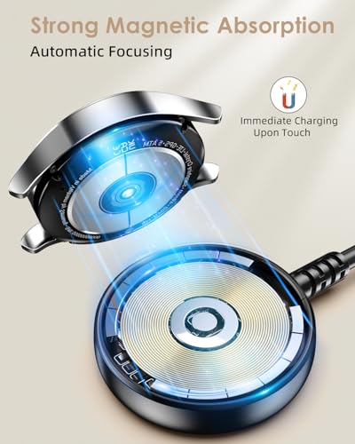 Revolutionary 25 W Dual-Function USB-C Fast Charger for Samsung Galaxy Watches & Latest i Phones – Streamlined 2-in-1 Charging Hub for Galaxy S20-S25 & i Phone 15/16 – 4 FT Versatile Cable for Optimal Positioning – Compact, Travel-Friendly Design for Everyday Efficiency and Convenience