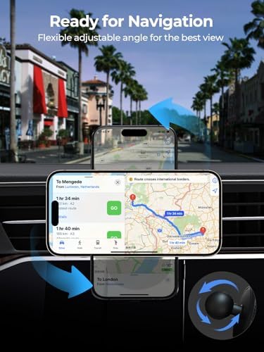 Revolutionary Qi2 Certified 15 W Magnetic Wireless Car Charger – Effortless Air Vent Mount for i Phone 16/15/14/13/12 Series – Secure Magnetic Grip, Rapid Charging, and Overheat Protection for Seamless Navigation and Driving Safety