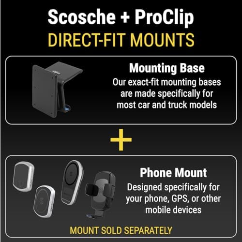 Scosche UH2WDEXCLN Universal Hands Free Phone Mount for Car Windshield/Dashboard, Suction Cup Cell Phone Holder with 360° Rotation, Includes Screen Cleaner, Stand Compatible with iPhone and Android – Enhanced Compatibility and Speed