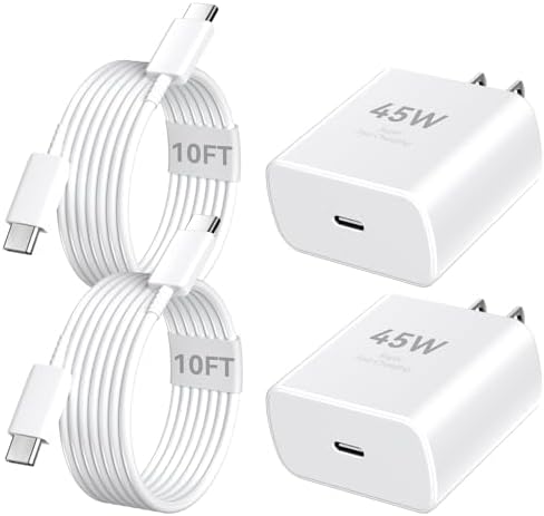 Elevate Your Charging Experience with the 45 W Super Fast USB-C Charger and 6.6 FT Cable – Optimal for i Phone 16 Pro Max, i Pad, and Android Devices – Compact, High-Efficiency Power Adapter with Advanced Safety Features for On-the-Go Users Elevate Your Charging Experience with the 45 W Super Fast USB-C Charger and 6.6 FT Cable – Optimal for i Phone 16 Pro Max, i Pad, and Android Devices – Compact, High-Efficiency Power Adapter with Advanced Safety Features for On-the-Go Users