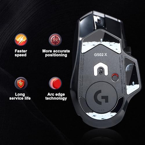 Transform Your Gameplay with immoenuc Glass Mouse Skates for Logitech G502 X Plus & Lightspeed – Ultra-Smooth, Durable Feet Pads for Enhanced Speed and Precision in Gaming Performance!