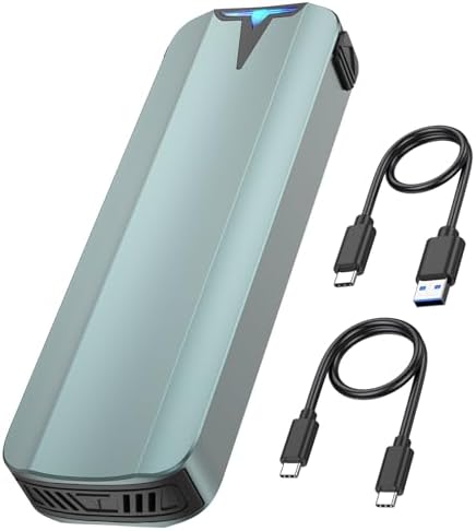 Ultra-Fast NVMe Enclosure for M.2 SSDs – Tool-Free 10 Gbps USB 3.2 Gen2 Adapter with Enhanced Cooling Design, Supports M & M+B Key Sizes 2230/2242/2260/2280, Up to 4 TB Storage – Optimal Performance for Effortless Data Transfers and Backup Solutions