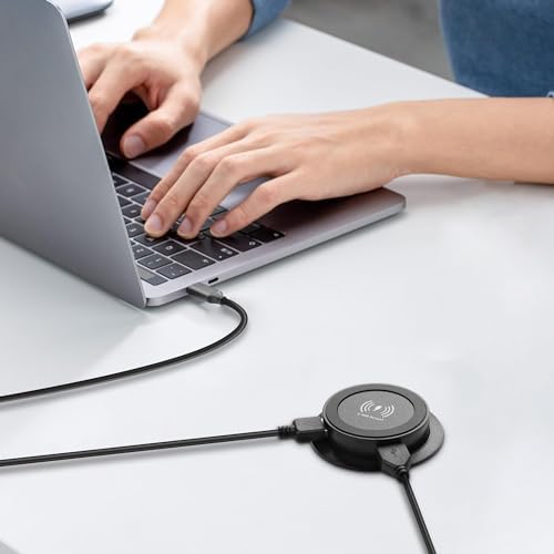 Revolutionize Your Space with the XMSJSIY 3-in-1 Embedded Wireless Charger – 10 W Fast Charging USB Desktop Hub for Effortless Device Powering | Stylish Pop-Up Design Perfect for Bedside Tables and Desks | Dual USB Ports for Simultaneous Charging Convenience | Enhanced Compatibility for All Smartphones and Gadgets