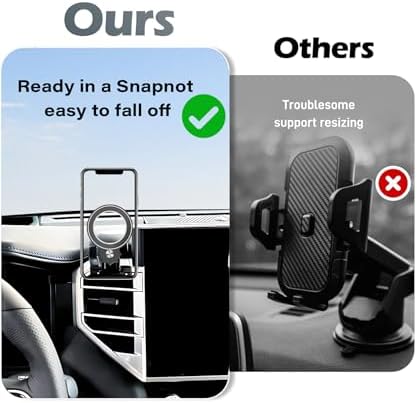 Magnetism 360° Rotating Car Phone Holder for 2022-2025 Toyota Tundra & 2023-2025 Sequoia – Premium Mag Safe-Compatible Smartphone Mount, Effortless Tool-Free Installation, Durable Design for Hands-Free Navigation and Ultimate Driving Safety