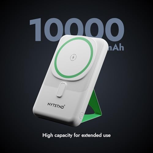 Ultra-Fast Magnetic Power Bank 10000 m Ah – Sleek Portable Charger for Smartphones with Enhanced Compatibility, Quick Charge Technology, and Adjustable Viewing Angle – Perfect for Travelers and Professionals