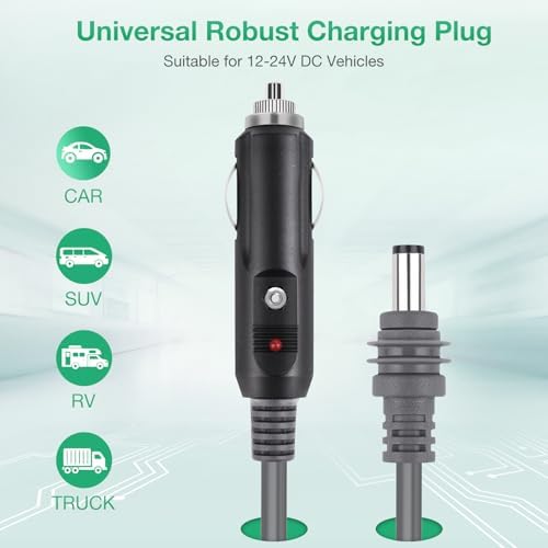 Starlink Mini Vehicle Power Adapter – 60 W High-Efficiency Charger for RVs, Trucks, and Off-Grid Adventures – 12 V-24 V Compatibility with 3 M Extended Cable for Optimal Charging Flexibility – Essential for Seamless Internet Connectivity on the Road