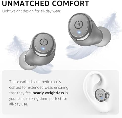 TOZO T10 Wireless Earbuds with Bluetooth 5.3 – Customizable EQ for Personalized Sound, Ergonomic Fit for Ultimate Comfort, 55 Hours Playtime, IPX8 Waterproof Rating, Wireless Charging Case – 2025 Enhanced Audio Experience for Active Lifestyles