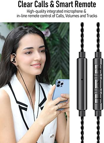 Elevate Your Audio Experience with Vibes 201 ML Wired Earbuds – Premium Noise-Isolating In-Ear Headphones Featuring Enhanced Bass, Integrated Microphone, and Versatile Lightning to 3.5 mm Adapter – Includes Customizable Ear Tips, Tangle-Free Braided Cable, and Durable Portable Case for Ultimate Convenience and Longevity