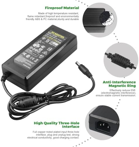 Le Tao Xing 12 V 5 A Universal Power Supply Adapter – Premium AC to DC Converter for LED Strip Lighting and CCTV Security Systems, 60 W with Enhanced Safety Features – Compact Design for Reliable and Efficient Power Delivery in Home and Professional Settings