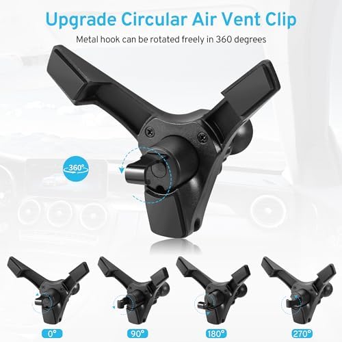 Mini Cooper-Specific Cell Phone Holder Mount for Enhanced Driving Safety and Convenience – Circular Air Vent Compatible Cradle for Models Including Countryman, Paceman, Clubman, Hardtop, and JCW Series R52-R60 F56-F60 – Effortless Installation and Superior Smartphone Accessibility