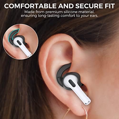 Aha Style Premium Silicone Ear Tips for Air Pods 3 (2021) – 3 Pairs in Large, Medium, and Small Sizes for Maximum Comfort and Noise Isolation – Ideal Apple Air Pods Accessories for Audiophiles Seeking Superior Sound Quality and Enhanced Listening Experience
