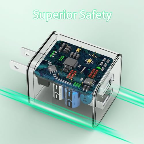 i GENJUN 5-Pack i Phone Charger Set – Dual Port USB Wall Adapter with 6 FT Lightning Cables for Fast Charging & Data Sync – Compatible with i Phone 14, 13, 12, 11 Pro Max, XR, XS Plus – Sleek Beige Design for Modern Convenience