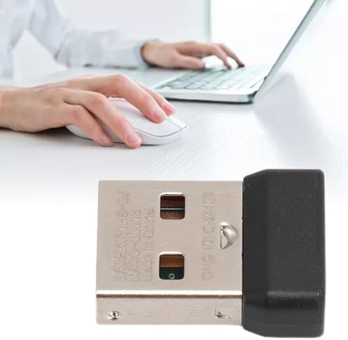 Logitech USB Receiver for Wireless Mouse – 2.4 G Replacement Dongle Adapter for K230, K270, K375 S, K400 PLUS, K780, K580 MK Series – Enhanced Connectivity and Portability for Seamless Productivity
