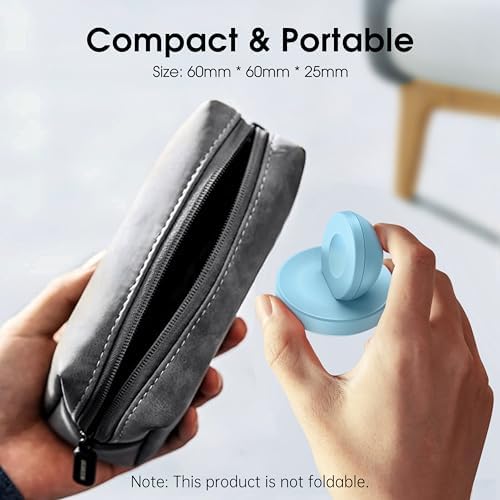Sleek Sky Blue Portable Magnetic Charging Dock for Apple Watch – Fast Wireless Charger with Nightstand Mode, Compatible with Series 10, 9, 8, 7, SE, 6, 5, 4, 3, 2, Ultra 2 – Travel-Friendly Design with Premium Charging Cable for Effortless Power and Style