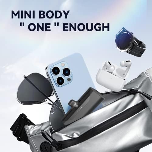 Ultra-Compact 5000 m Ah Power Bank with Built-in USB C Cable for i Phone 15 Pro Max – Reliable Portable Charger for i Phone 14/13, Samsung, Google, and More – Fast Charging Solution for On-the-Go Power Needs (Black)