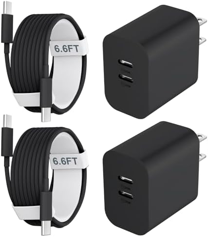 20 W Dual-Port USB-C Fast Charger with 6.6 FT Cable – Ultimate Power Solution for i Phone 15/16 Pro Max & Android Devices – Efficient Travel Companion Designed for rapid charging, this 20 W Dual-Port USB-C Charger ensures your i Phone 15/16 Pro Max and Android devices stay powered up with maximum efficiency. Featuring a generous 6.6 FT USB-C to C cable, this charger eliminates the inconvenience of short cords while allowing you to multitask with ease. Its dual-port design offers the ability to charge two devices simultaneously, making it ideal for busy professionals and frequent travelers. Enjoy broad compatibility across multiple Apple and Android devices, ensuring versatility for all your charging needs. The compact and lightweight structure of this charger enhances portability, making it an essential accessory for your on-the-go lifestyle. Built with high-quality materials, this charger prioritizes durability and safety, giving you peace of mind while delivering fast charging performance. Elevate your charging routine and stay connected wherever life takes you with this indispensable charging solution.