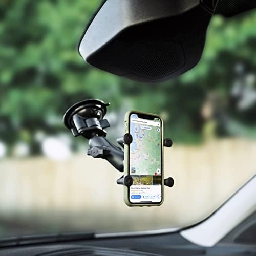 RAM MOUNTS Twist-Lock Suction Cup Base RAP-B-224-1 U with 1″ B Size Ball – Ultimate Versatile Mounting Solution for Smartphones and GPS Devices – Secure, Durable, and Easy to Use