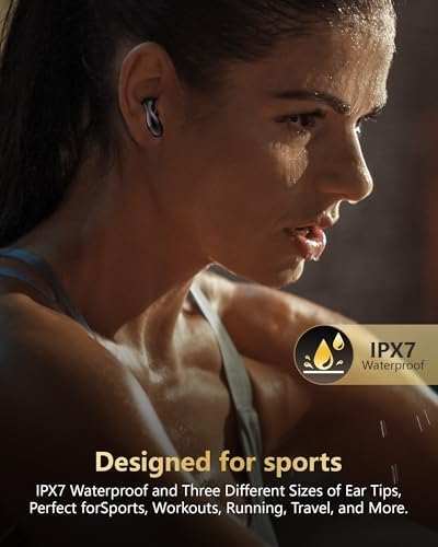 Discover Premium Bluetooth 5.3 Wireless Earbuds – 40 Hours of Playtime, IPX7 Waterproof for Active Lifestyles, High-Fidelity Sound with Built-in Microphone for Effortless Calling – Stylish White Finish for Ultimate Comfort and Versatility