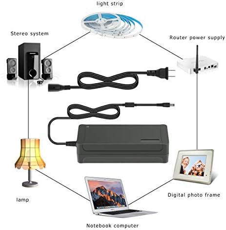 Universal 12 V 5 A Power Supply Adapter for LED Strip Lights, CCTV Cameras & Routers – High-Efficiency AC to DC Transformer with Overload Protection for Reliable Performance and Global Compatibility