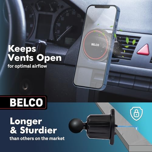 Magnetic Phone Holder for Car – Adhesive Car Phone Mount with 360-degree Rotation for Dashboard and Air Vent – Compatible with iPhone and Android – Enhanced Compatibility and Speed