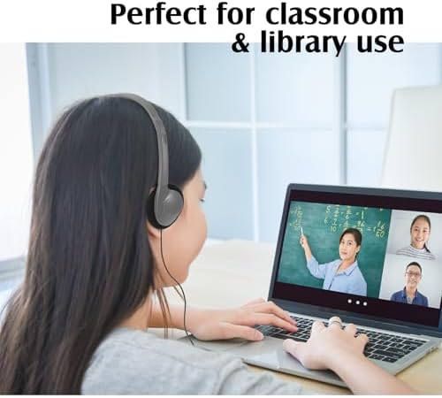 Flutesan 20 Pack Wired On-Ear Headphones – Durable Purple Classroom Headset for Students & Educators, Adjustable Comfort, Enhanced Device Compatibility, Ideal for Group Learning & Individual Study Sessions