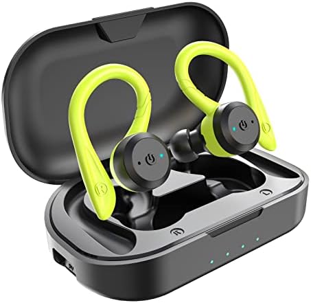 APEKX True Wireless Bluetooth Earbuds with IPX7 Waterproof Protection – Sports-Ready In-Ear Headphones with Superior Stereo Sound and Built-in Microphone for Active Lifestyles – Compact Charging Case for Extended Use and Universal Device Compatibility