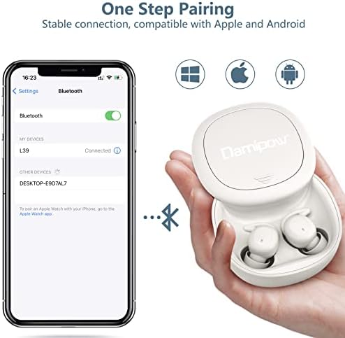 Wireless Bluetooth Sleep Earbuds – Ultimate Comfort for Side Sleepers, Noise-Canceling Design for Peaceful Nights, Discreet In-Ear Fit for Insomnia Relief, Snoring Solutions, and Enhanced Productivity – Seamless Device Compatibility and Quick Pairing