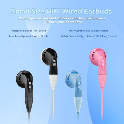 Discover Superior Sound with YDSmall USB-C Hi-Fi Wired Earbuds – Engineered with 14.8 mm Dynamic Drivers for Exceptional Audio Clarity, Ergonomic Design for All-Day Comfort, and Versatile Type-C Connectivity Perfect for i Phone 16 Series and Other Devices – Ideal for Music Enthusiasts, Effortless Communication, and Relaxing Moments.