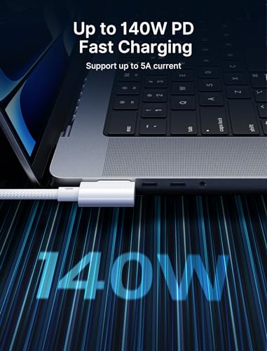 JSAUX 10 ft USB C to Magnetic 3 Right Angle Cable – Rapid 140 W Charging for Mac Book Air/Pro 2023/2022/2021 (M3, M2, M1, 14-16 Inch) – Enhanced Durability and Seamless Connectivity for Optimal Performance
