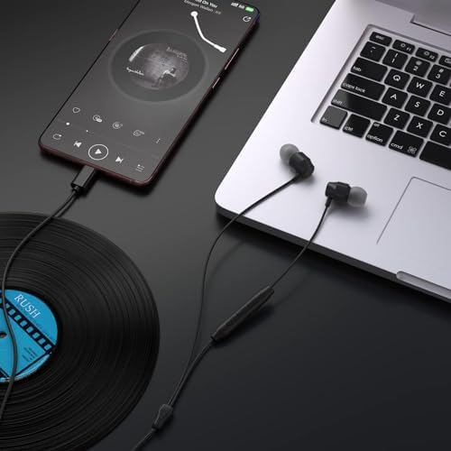 Enhance Your Audio Journey with USB C Wired Earbuds – Premium In-Ear Magnetic Earphones with Built-in Microphone for Effortless Hands-Free Calling, Seamlessly Compatible with i Phone 15/15 Pro, Samsung Galaxy S23/S22/S21, and Google Pixel 7/6/5/4 – Lightweight, Ergonomic Design for Ultimate Comfort and High-Fidelity Sound Experience