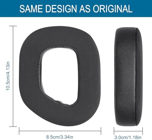 Ultimate Comfort Upgrade for Corsair HS80 RGB Gaming Headsets – Replacement Ear Pads with High-Density Noise-Canceling Foam and Breathable Mesh for Enhanced Sound Isolation and Long-Lasting Gaming Enjoyment