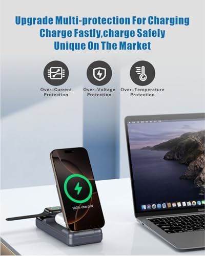 Ultimate 23800 m Ah Wireless Charging Stand for i Phone 16/15/14/13/12/11 Pro Max & 8 Plus – Fast 22.5 W Power Bank with LCD Display, Portable & Foldable Design for Maximum Convenience and Efficiency