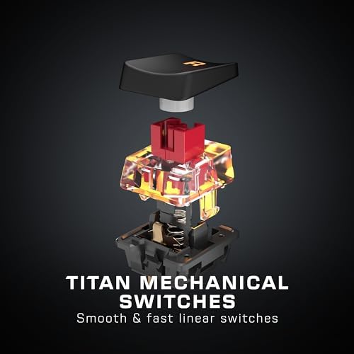 Experience Unmatched Gaming Precision with Turtle Beach Vulcan TKL Tenkeyless Mechanical Keyboard – Linear Titan Switch, Customizable AIMO RGB Lighting, Durable Aluminum Build, and Portable USB-C Connectivity for Ultimate Performance and Style