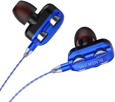 Premium Wired Earphones with Microphone for Active Lifestyles – Noise Cancelling In-Ear Headphones with Deep Bass Stereo Sound for Workouts, Gaming, and Clear Calls (Black) – Versatile Compatibility and Ergonomic Comfort
