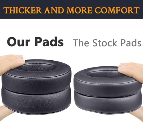 Transform Your Beats Studio Listening with Solo WIT Premium Replacement Ear Pads – Luxurious Soft Protein Leather Cushions Featuring Noise Isolation Memory Foam for Ultimate Comfort and Superior Sound Quality, Vibrant Orange Design for Enhanced Style with Studio 2 & 3 Headphones