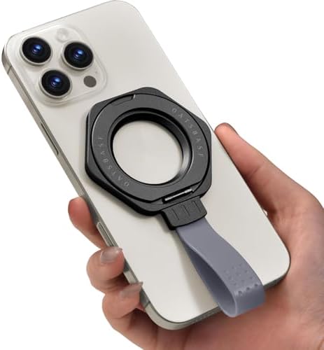 Revolutionize Your Smartphone Handling with the Magnetic Phone Ring Holder – Enhanced Metal Grip for Mag Safe, 360-Degree Rotation Kickstand for i Phone 16/15/14/13/12 and Other Smartphones (Classic Black) – Ultimate Blend of Style and Functionality