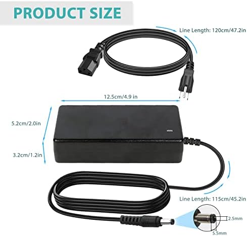 24 V 3 A Dual Pack Power Supply Adapter – High-Efficiency AC to DC Converter for LED Strips, 3 D Printers, and CCTV Systems – 72 W Transformer with Universal Compatibility for Enhanced Stability and Safety