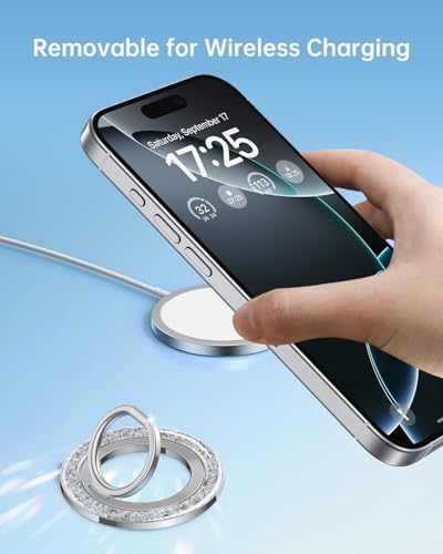 Syncwire Magnetic Phone Ring Holder – Titanium Alloy Kickstand for i Phone 12-16 Pro Max & Compatible Android Devices – Ergonomic Design, Enhanced Mag Safe Stability, Lightweight Grip for Ultimate Hands-Free Convenience