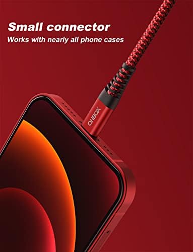 Experience Unmatched Charging Efficiency with the ohbox USB-C to Lightning Cable 3 FT – 3 Pack Fast Charging Braided Cords for i Phone 14/13/12/11 and i Pad – Ultimate Durability and Compatibility for Your Devices