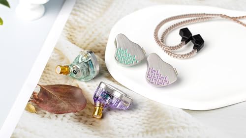 Kinboofi KBEAR Rosefinch Aqua Green Wired In-Ear Headphones – High-Performance Noise-Canceling Earbuds with Aviation-Grade Zinc Alloy Construction and Detachable Cable for Custom Audio – Perfect for Singers and Audiophiles Seeking Unmatched Sound Clarity and Comfort