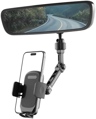 Karmus Universal Retractable Phone Holder – 360° Rotatable Mount for Effortless Navigation and Entertainment in Your Car – Sturdy, Compact, and Easy to Install Smartphone Cradle for All Devices