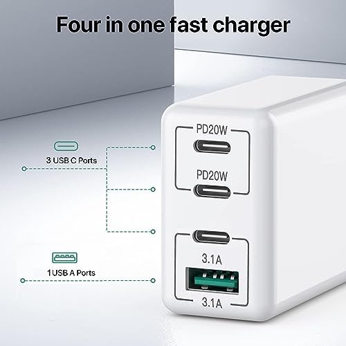 Revolutionize Your Charging Routine with Our 4-Port USB Wall Charger – Ultra-Fast QC 3.0 Adapter for i Phone 12-15, LG, Google Pixel & More – Compact, Reliable Power Solution for Home and On-the-Go Charging