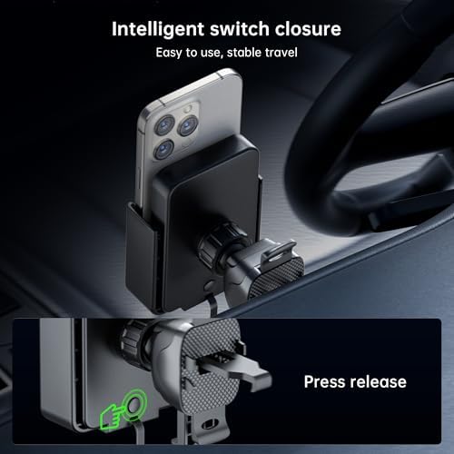 POLMXS Fast Wireless Car Charger Mount – Effortless Cordless Charging Pad for i Phone 11-16 & Samsung S10-S23 Ultra – 360° Rotation, Seamless Installation & Durable Design for Ultimate On-the-Go Convenience