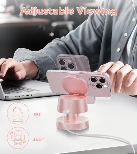 Sleek 4-in-1 Wireless Charging Station with Night Lamp – Fast Aluminum Alloy Charger Dock for i Phone 16/15/14/13/12, Apple Watch & Air Pods – Multi-Device Convenience in Stylish Grey Finish – Ideal for Decluttering Nightstands and Workspaces