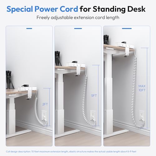 NTONPOWER 12-in-1 Desk Power Strip with 10 ft Extension Cord – 9 AC Outlets & 3 USB Fast Charging Ports, 1200 J Surge Protection, Wall or Desk Edge Mountable for Optimal Workspace Efficiency, Compatible with 2.68″ Tabletops – Enhance Your Productivity & Device Safety