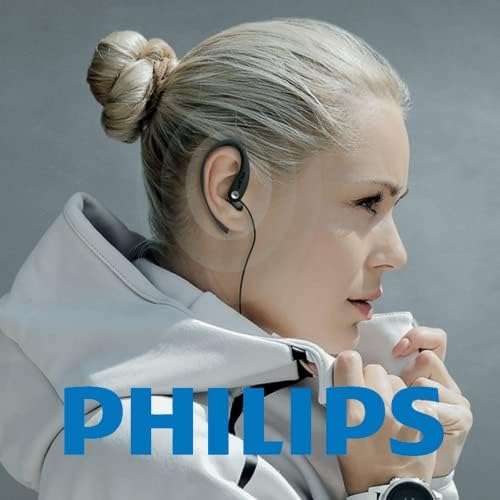 Philips SHS3200 WT/37 White Flexible Earhook Headphones – Superior Sound Quality & Ergonomic Design for Active Lifestyles, Perfect for Workouts or Daily Commutes, Lightweight & Durable Wired Earbuds with Deep Bass and Enhanced Device Compatibility