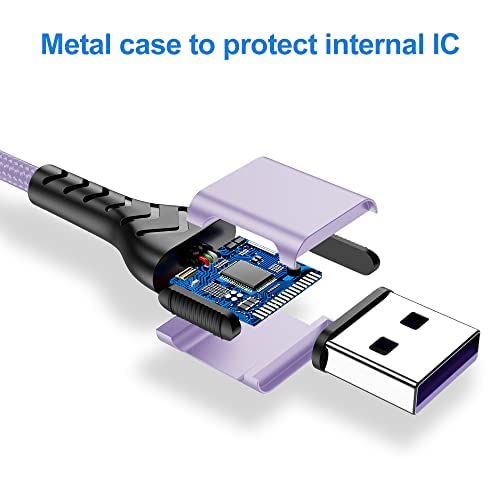 Durcord 10 FT MFi Certified i Phone Charger – 3-Pack Fast Charging Lightning Cables with Durable Nylon Design for Enhanced Compatibility & Performance, Ideal for i Phone XS Max/XS/XR/X/8/7/6 S/6/Plus/SE/i Pad – Sleek Silver Finish for Modern Tech Users